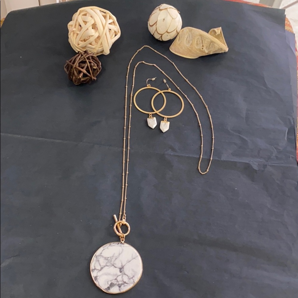 Costume jewelry with grey granite look alike good